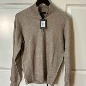Cashmere Peter Millar Quarter Zip- Fawn Color Small